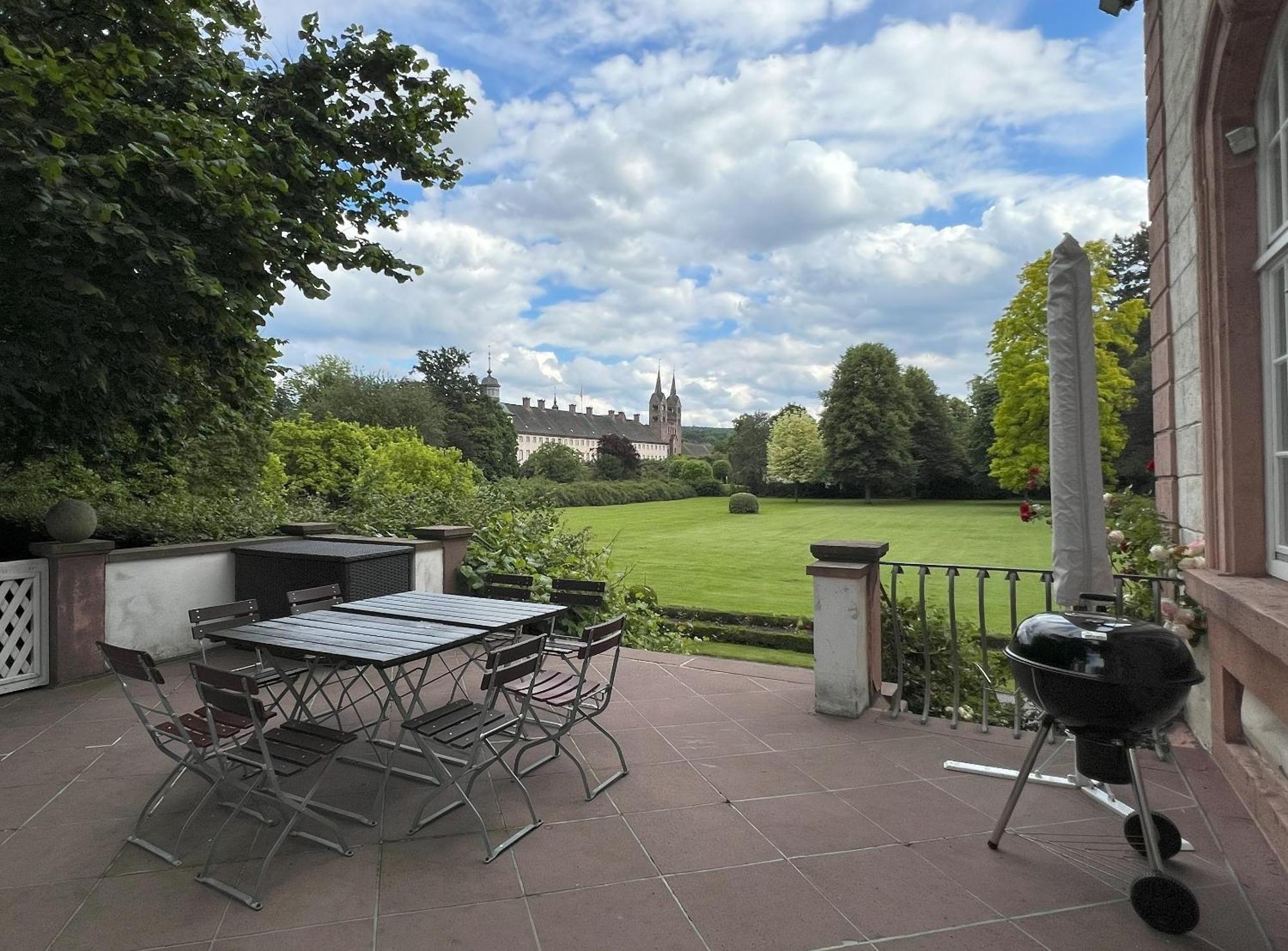Teehaus Im Schlosspark Weltkulturerbe Corvey Höxter Esterno foto